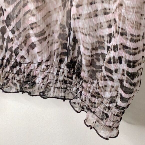 CHICO’S Animal Print Semi-Sheer Top - Picture 5 of 9